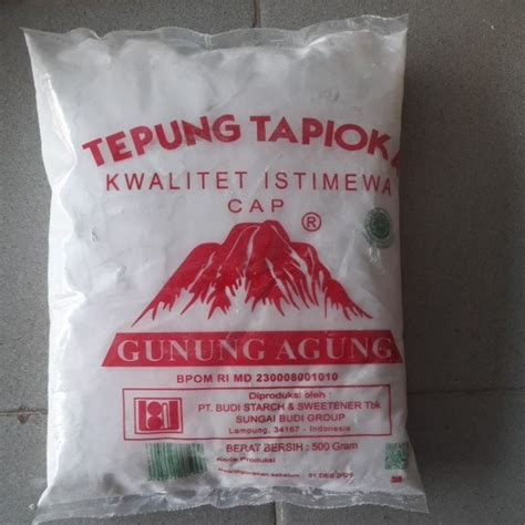 Jual TEPUNG TAPIOKA TEPUNG SAGU CAP GUNUNG AGUNG 500g Shopee Indonesia