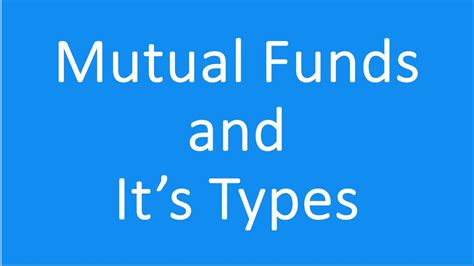 Mutual Funds Basics Introduction To Mutual Funds Types Of Funds Open