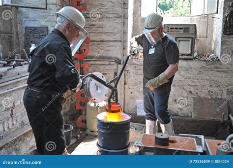Crucible In Furnace Stock Image 93866809