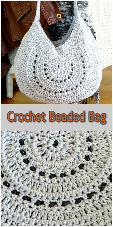 Crochet Beaded Bag Ideal For The Beach Festival Or Just Use Every Day