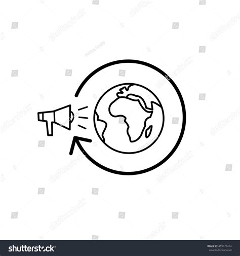 Conceptual Vector Global Marketing Campaign Strategy Stock Vector