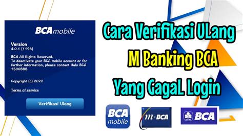 Cara Verifikasi Ulang M Banking Bca Yang Tidak Bisa Login Youtube