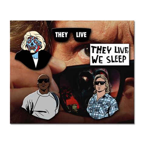 They Live Limited Edition Steelbook Poster Enamel Pin Set Shout