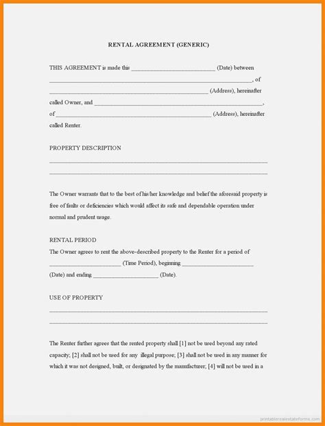 Free Printable Contract Templates