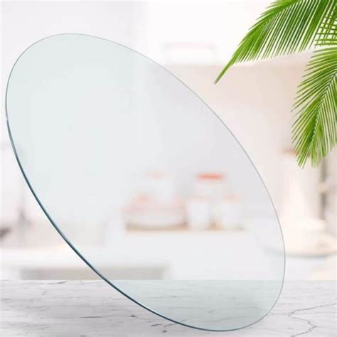 20" Clear Round Glass Table Top, 1/4" Thick Tempered Glass Tabletop