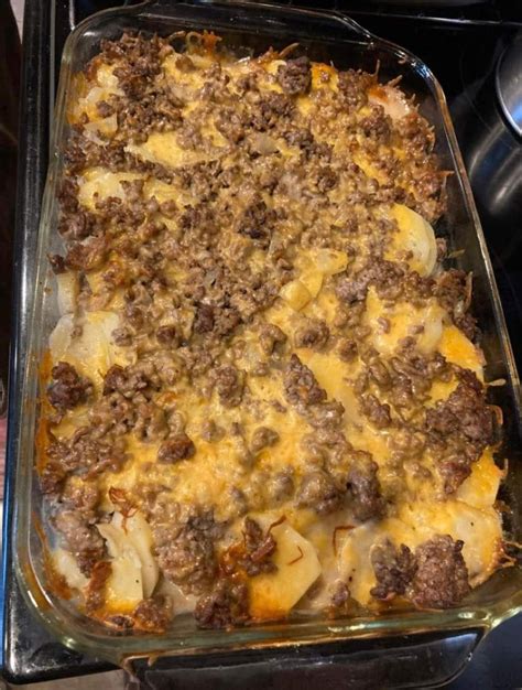 Cheesy Hamburger Potato Casserole
