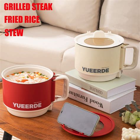 Mini olla arrocera para hot pot Olla portátil de 1 2L para ramen y fideos Calentamiento