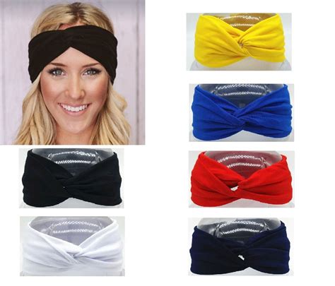 Faixa Para Cabelo Modelo Turbante Headband Varias Cores Elo