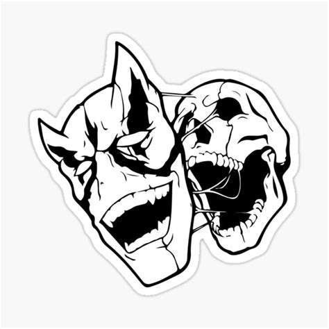 Skull Mask Sticker For Sale By Deanxshop Redbubble