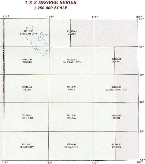 Utah Topographic Index Maps Ut State Usgs Topo Quads 24k 100k 250k