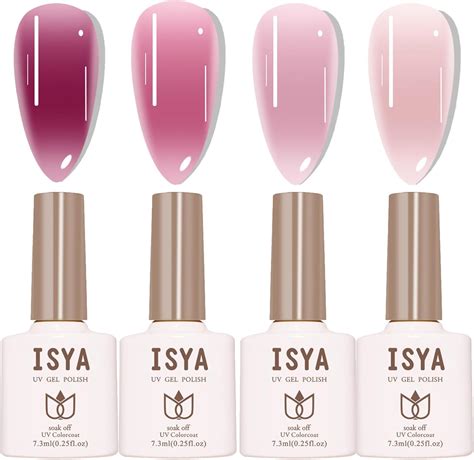 Pink Gel Nail Polish Pcs Jelly Builder Gel Nude Gel Polish Set Rose Pink Bare Pink Nail