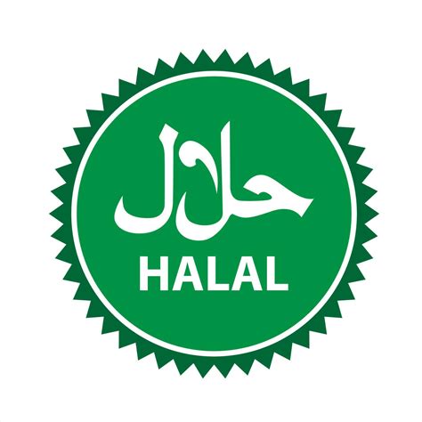 vector halal logo halal badge  stamp  vector logo halal sign