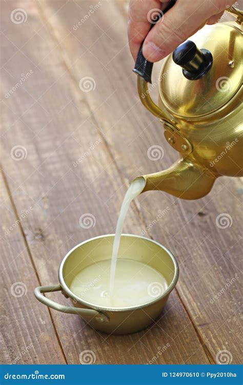 Korean Rice Wine Makgeolli Stock Photo Image Of Makgeolli Rice
