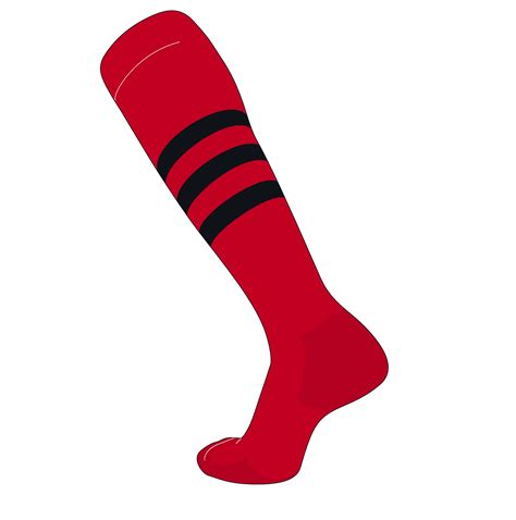 TCK Elite Baseball Football Knee High Striped Socks (B) Red, Black (M) - Walmart.com