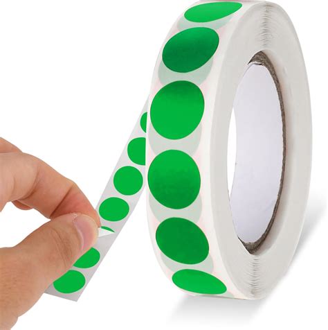 1000 Pcs 05 Green Dot Stickers Green Round Stickers