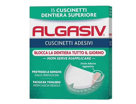 ALGASIV Cuscinetti Adesivi Per Dentiere Superiore 15 Pezzi