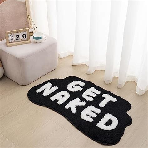Amazon Get Naked Bath Mats Black Bathroom Rugs For Bathtub Funny Bathroom Decor Cute Plush