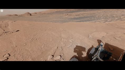 Curiosity Mars Rovers View Atop Mont Mercou 360 View Youtube