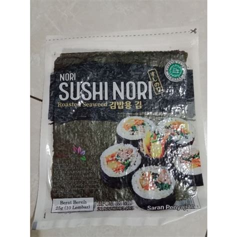 Jual Nori Sushi Seaweed Rumput Laut Panggang Halal Isi 10 Lembar