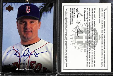 Lot Detail Lot Of Autographed Baseball Cards W Roger Clemens