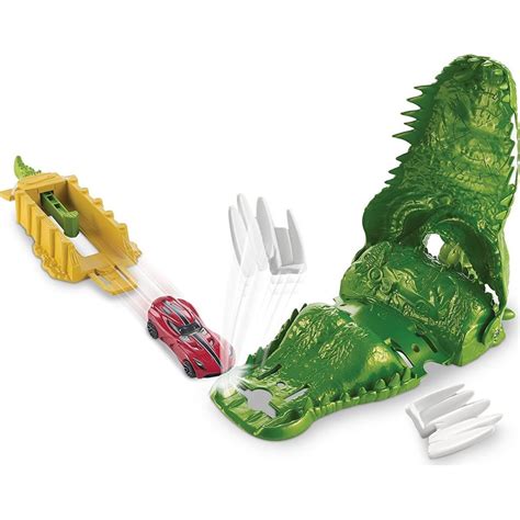 Hot Wheels dráha se zvířaty Krokodýl Maxíkovy hračky