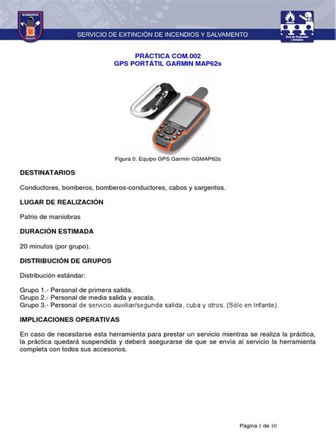Com002 Gps Garmin 62s Pdf Sistema De Posicionamiento Global