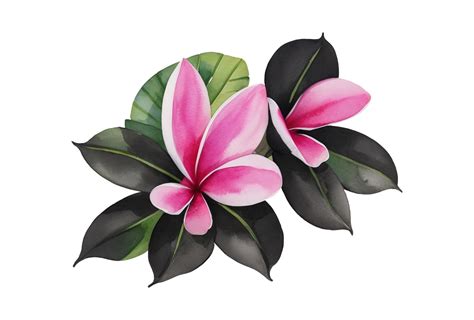 Plumeria Black Color Graphic by Sultana Creative Store · Creative Fabrica