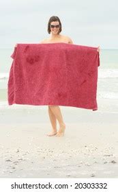 Naked Woman Covering Towel Vertical Stock Photo Shutterstock