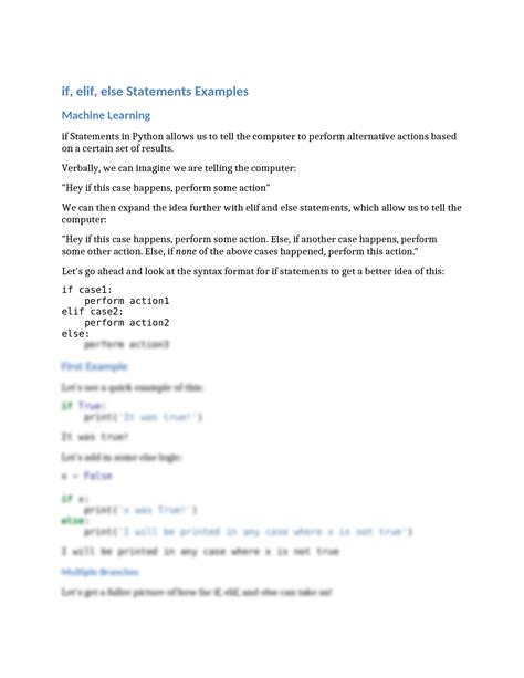 solution  elif   statements examples studypool