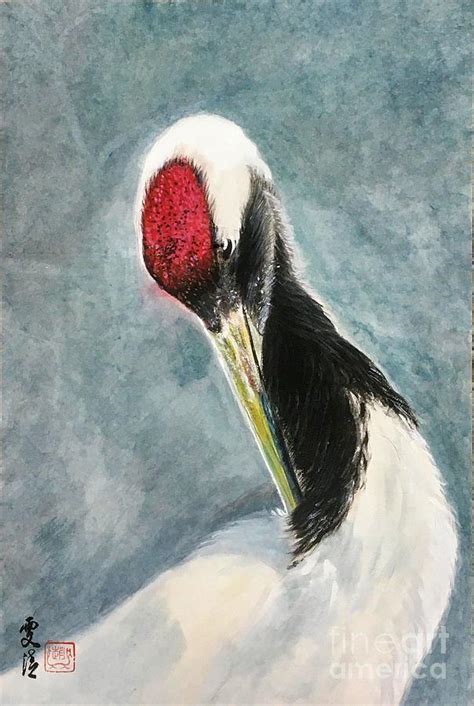 Red Crown Crane 2 Leisurely Painting By Carmen Lam Fine Art America