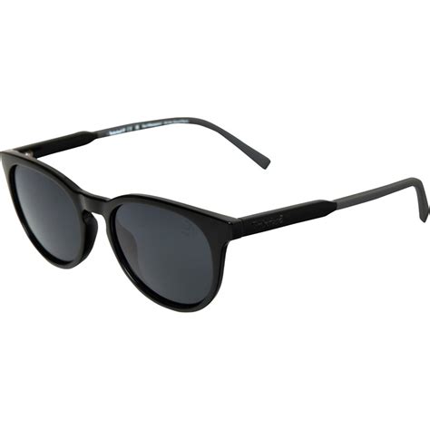 Buy Timberland Mens Sunglasses Shiny Black Smoke Polarized