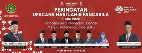 Besok Kemenag Aceh Besar Peringati Hari Pancasila Di Komplek Madrasah