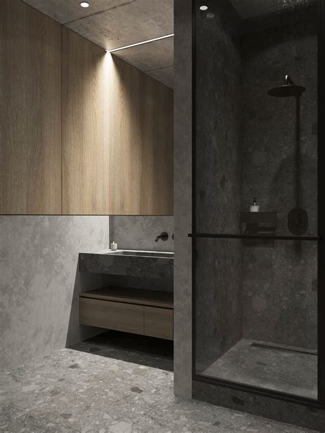 Stone bathroom on Behance