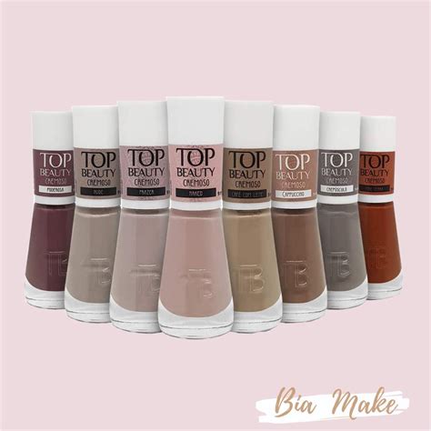 Kit Esmaltes Top Beauty Tons De Marrom E Nude Shopee Brasil
