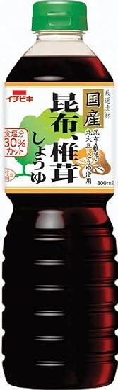 Jp 【公式】イチビキ 昆布椎茸しょうゆ 800ml 国産丸大豆 国産の昆布と椎茸のうまみ 食品・飲料・お酒