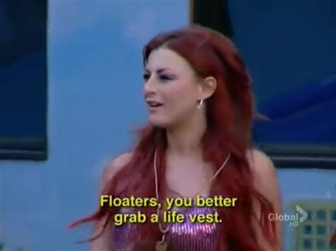 "Floaters, you better grab a life vest." ~Rachel #bb12 | Big brother tv ...