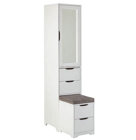 Armoire Combinable Till Porte Tiroirs Pin Massif Vernis Blanc