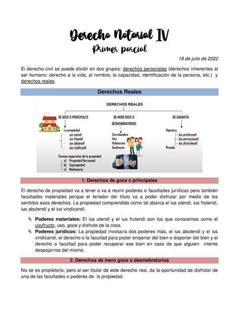 Derecho Notarial IV Primer Parcial Derecho Notarial IV Primer