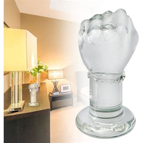 Transparent Gode Main Verre Gode Poing Réaliste Cristal Gode Anal Sex Toy Pour Femmes Hommes