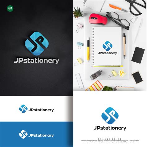 Desain Logo Usaha Alat Tulis Kantor Atk Untuk Jpstationery Jasalogoid