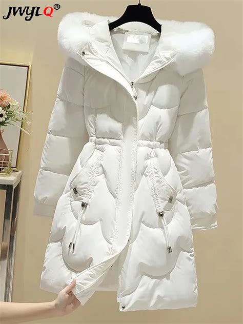 Parkas Ajustadas Con Capucha Para Mujer Cuello De Piel Sint Tica Abrigo