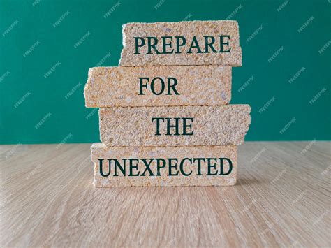 Premium Photo | Prepare for the unexpected symbol Concept words prepare
