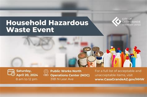 Casa Grande Announces Free Household Hazardous Waste Collection And