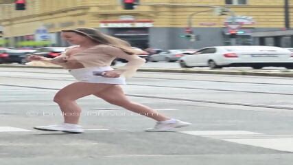 BralessForever Big Bouncy Tits In Public