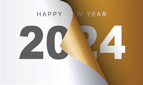 Happy New Year 2024 Greeting Card Design Template End Of 2023 And