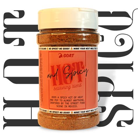 Hot Spicy Seasoning Blend 225g The GOAT Seasoning Blends