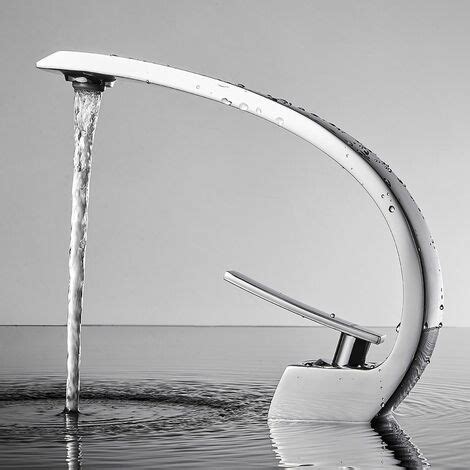 Auralum Robinet de Lavabo Cascade Mitigeur Lavabo en Laiton Chromé pour