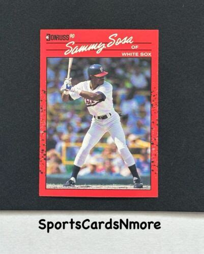 Sammy Sosa 1990 Donruss Baseball Card 489 Chicago Cubs NM MINT Or