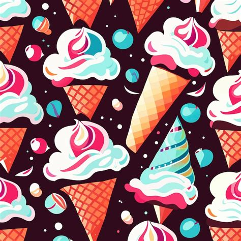 Premium Vector Ice Cream Pattern