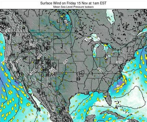 United States Surface Wind On Friday 09 May At 2am Edt